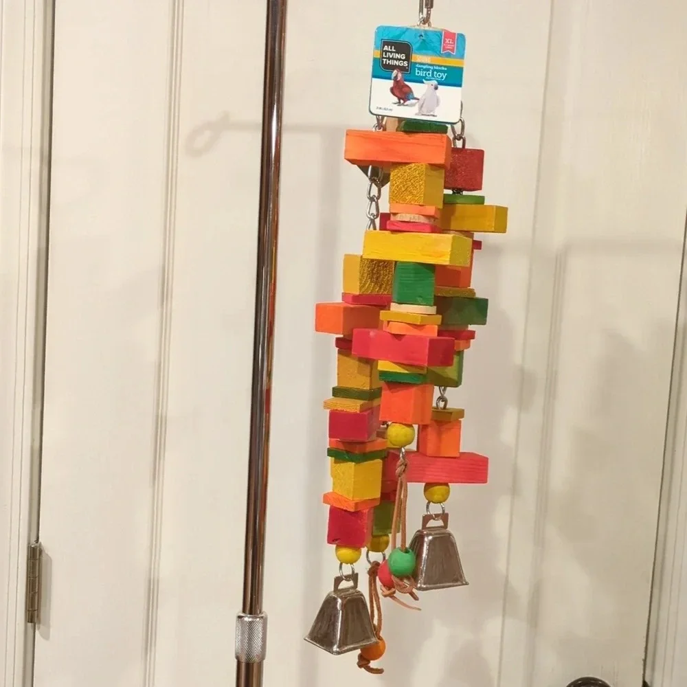 For Kitty Rescue! XL Parrot Wooden Block Toy, All Living Things